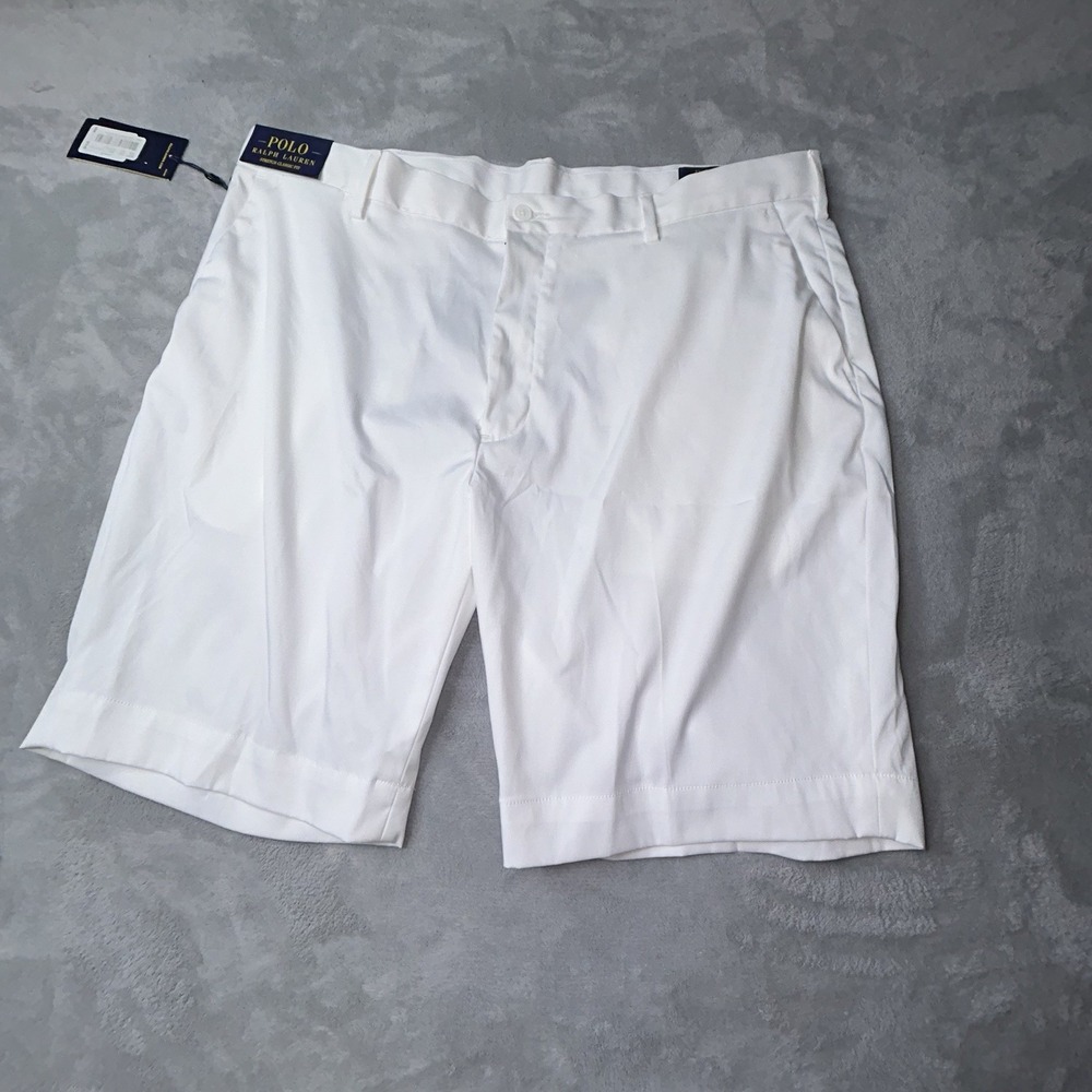 Polo Ralph Lauren Performance Shorts Mens 40 W White Classic Fit Golf New (read)